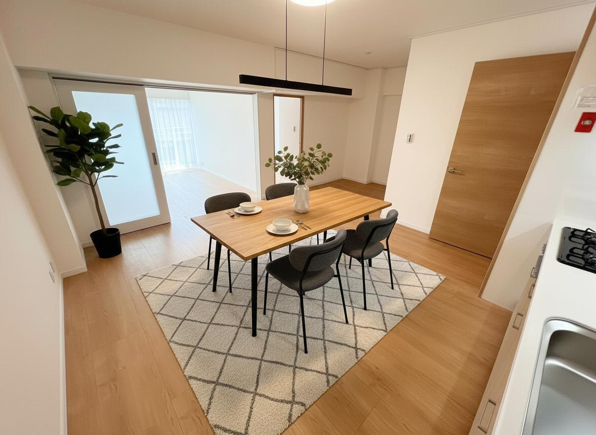 向陽ハイツ　302のダイニング|広々スペース！家族みんなで食事を楽しみましょう♪