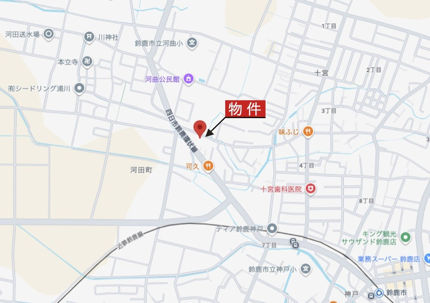鈴鹿市十宮町の地図|広域Map