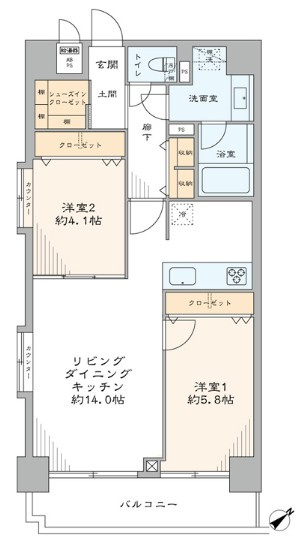 クリオ横浜関内壱番館の間取り