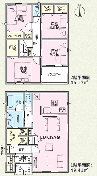 売新築戸建　沼津市沢田町の間取り