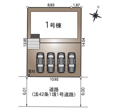 売新築戸建　沼津市大岡の区画図