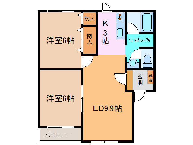 プリオールヴァンベールⅠの間取り