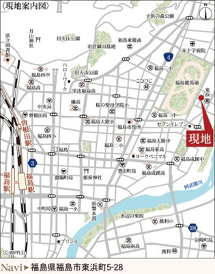 【地図】 | Livele Garden.S　東浜町第５　１号棟 | ★内覧予約でブランド米2kg★