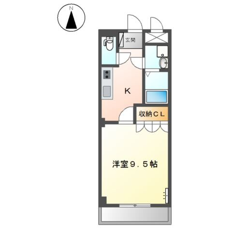 プレサス天神の間取り