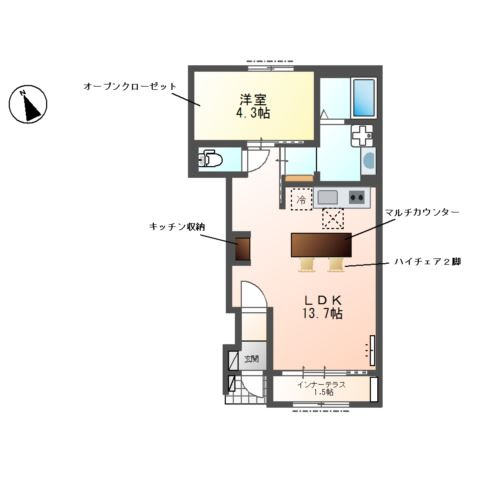 ヴィラ　竹ノ花の間取り