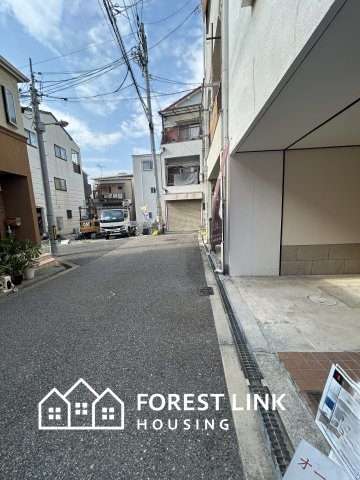 長吉長原西4　戸建の前面道路含む現地写真