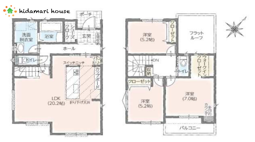 上尾市浅間台　新築戸建　タマタウン01の間取り|3LDK