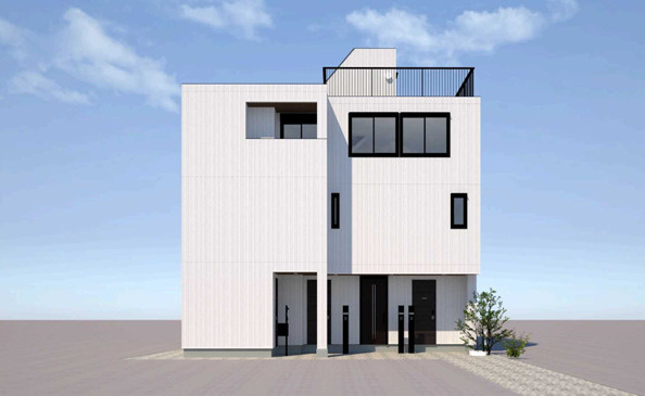 （仮称）桜新町1丁目メゾンの外観パース