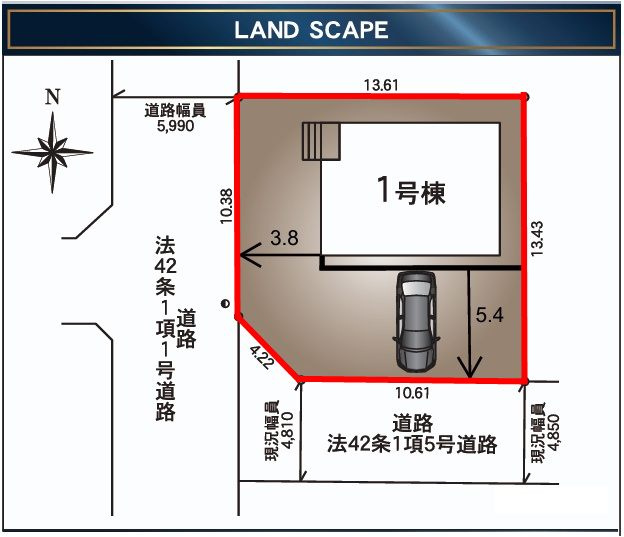 郡山市島2丁目　　　　1号棟　　　大成小学校、郡山第１中学区の区画図