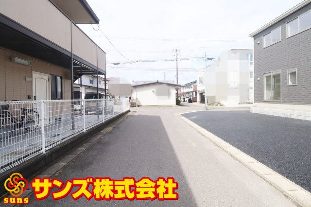 郡山市島2丁目　　　　1号棟　　　大成小学校、郡山第１中学区の外観|南側前面道路