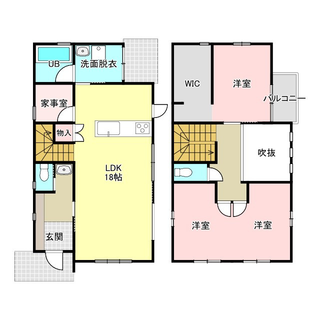 明和2丁目　新築戸建ての間取り