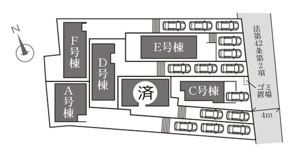 泉区和泉町 新築戸建 4980万円の区画図