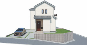 【仲介手数料無料】入間新久８期　全１棟　A号棟　入間市の新築住宅なら西武ハウジの外観パース