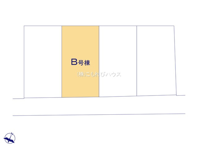 上尾市原市2322番　新築一戸建て　ハートフルガーデン　Bの区画図|B号棟