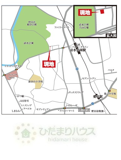 野田市清水5期　新築戸建　1号棟の地図|２０２６年６月完成予定です(^^)/是非お問い合わせ下さい♪