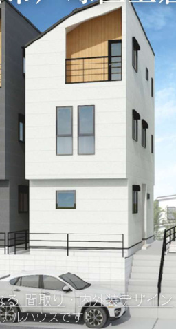 戸塚区上倉田町 新築戸建 4780万円の外観パース