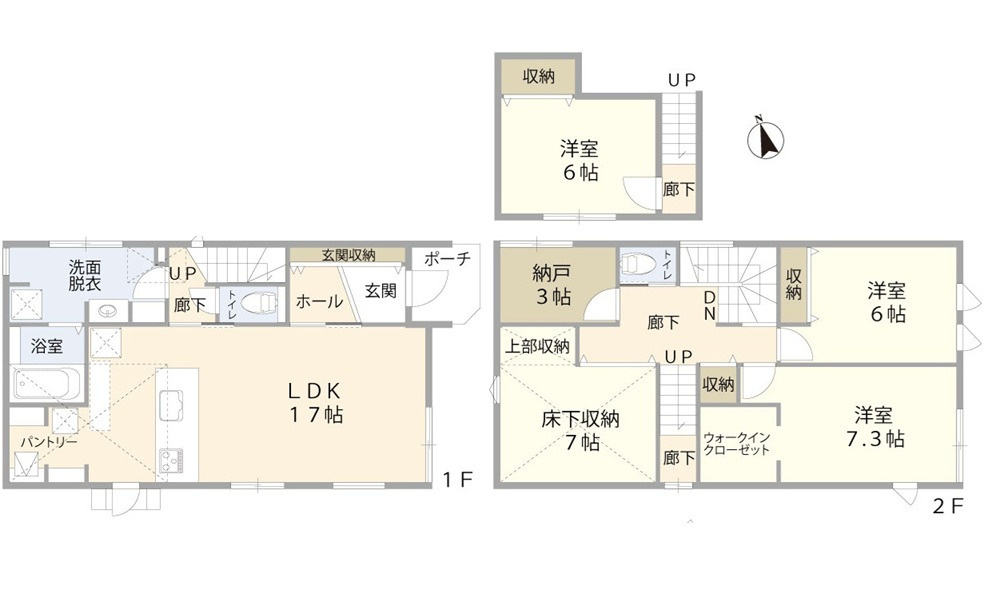 安佐北区口田南３丁目の間取り