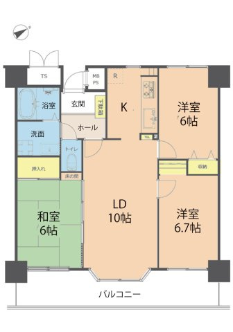 アスティア三篠の間取り