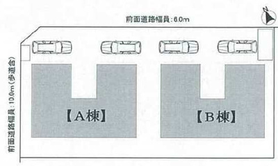 【区画図】 | 大津市雄琴北2丁目6-14,6-15　収益アパート