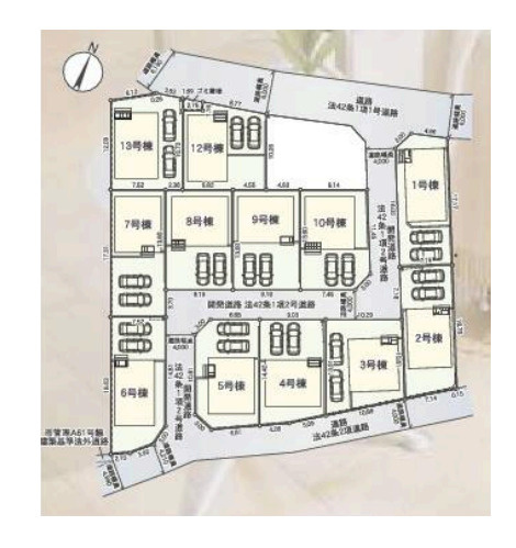 上尾市領家　第2　新築一戸建て　クレイドルガーデン　01の区画図|1号棟