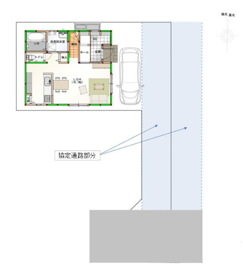 【区画図】 | 八尾市東山本新町8丁目 | 【※太陽光発電システム搭載条件付物件。選べる2パターン：価格そのまま「屋根貸しシステム」で10年後無償譲渡、またはシステム付きでのご購入、売電付きで物件価格に100万円プラス】