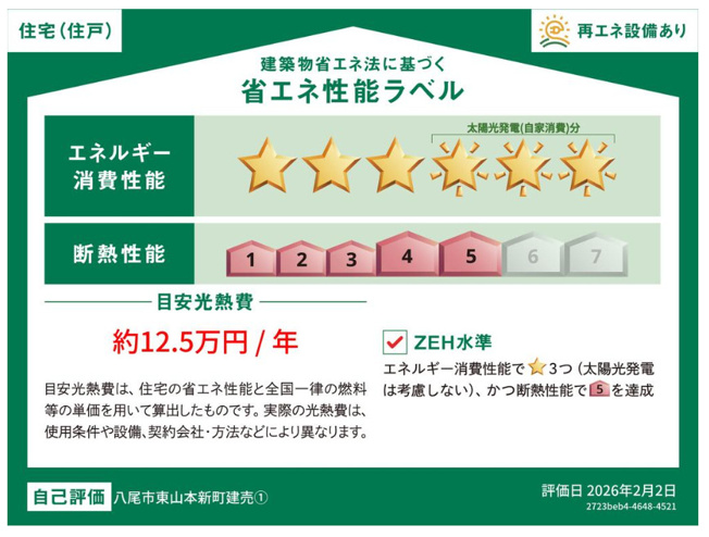 【省エネ性能ラベル】 | 八尾市東山本新町8丁目