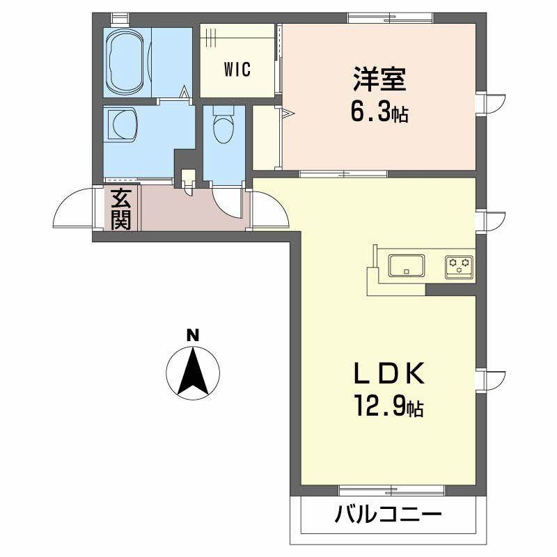 沖洲　清流荘　２の間取り