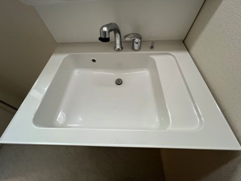 福生市熊川　新築戸建全1棟の洗面所|暮らしを快適に変えるシャワー付洗面台