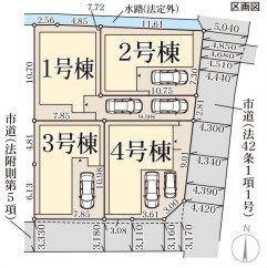 リーブルガーデン東住吉区住道矢田20期の区画図