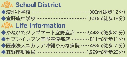 宜野座村漢那　第2（全4棟）3号棟の周辺|周辺♪