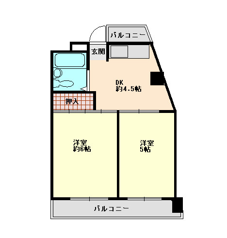 ドルフ西岡本の間取り