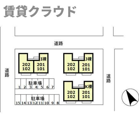 サンボナール　Ｊの区画図