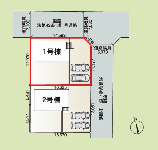 Cradlegarden　 高萩市高萩　第3　1の前面道路含む現地写真|敷地面積ゆったり約64坪。開放的な角地です。気になる他の物件と合わせての現地ご案内も可能です。お気軽にお問い合わせください。

