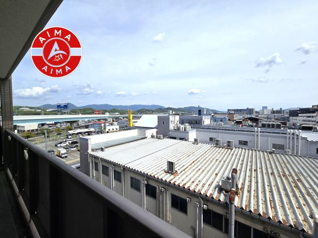 アンピール比恵南の展望|さえぎる物はなく風通しも良いバルコニーです。