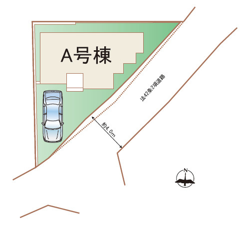 板橋区赤塚4丁目　全室南向き×快適邸宅　限定1棟の区画図