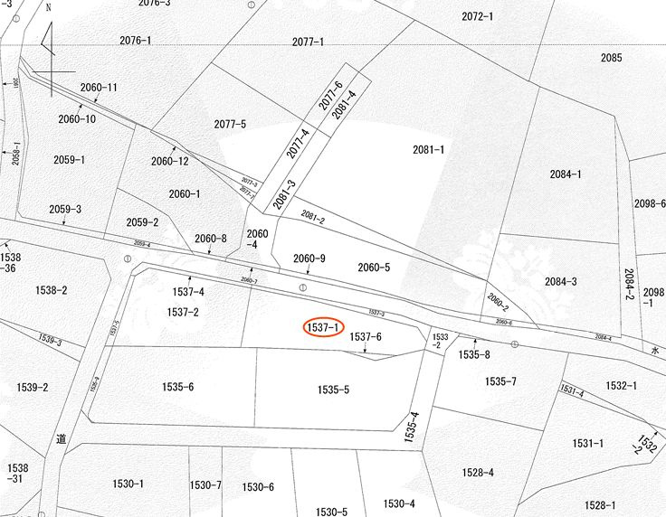宇城市松橋町豊福の売地の土地図|公図