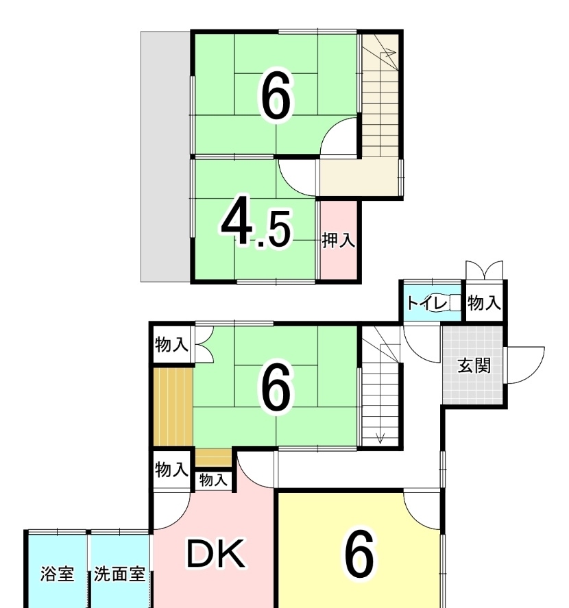 中古戸建　和歌山市大谷の間取り