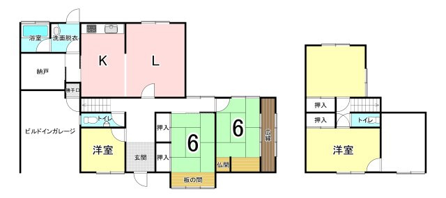 中古戸建　和歌山市関戸3丁目の間取り