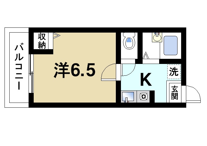 アイリスハイツ5号館の間取り|一人暮らしに最適です