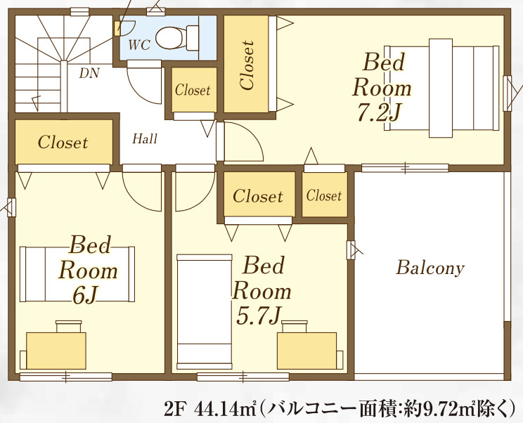 【仲介手数料無料】狭山市柏原第１４全１棟　狭山市の新築住宅なら西武ハウジングの間取り