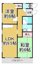太陽ハイツの間取り