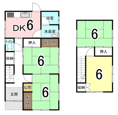 中古戸建　和歌山市有家の間取り