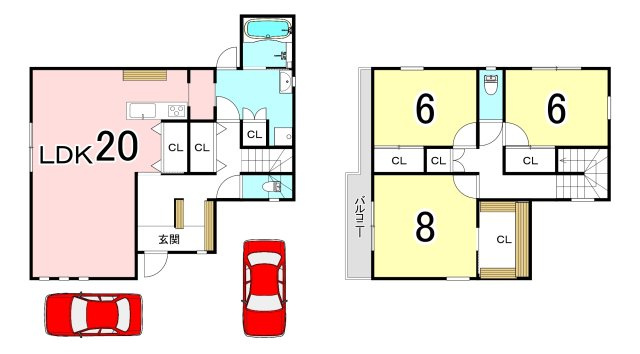 中古戸建　岩出市水栖の間取り