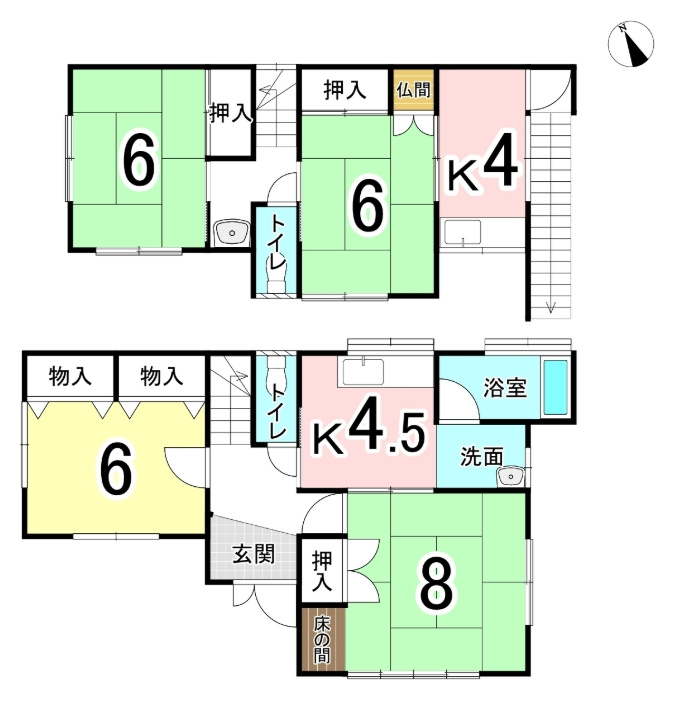 中古戸建　岩出市西安上の間取り