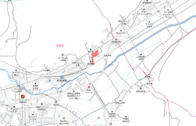 北区吉備津　17区画の地図