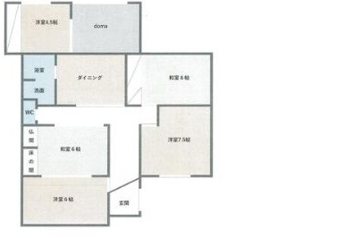中古戸建　直川の間取り
