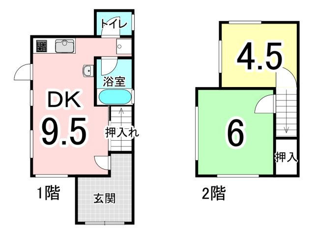 中古戸建　杭ノ瀬の間取り