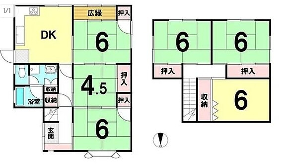 中古戸建　狐島の間取り