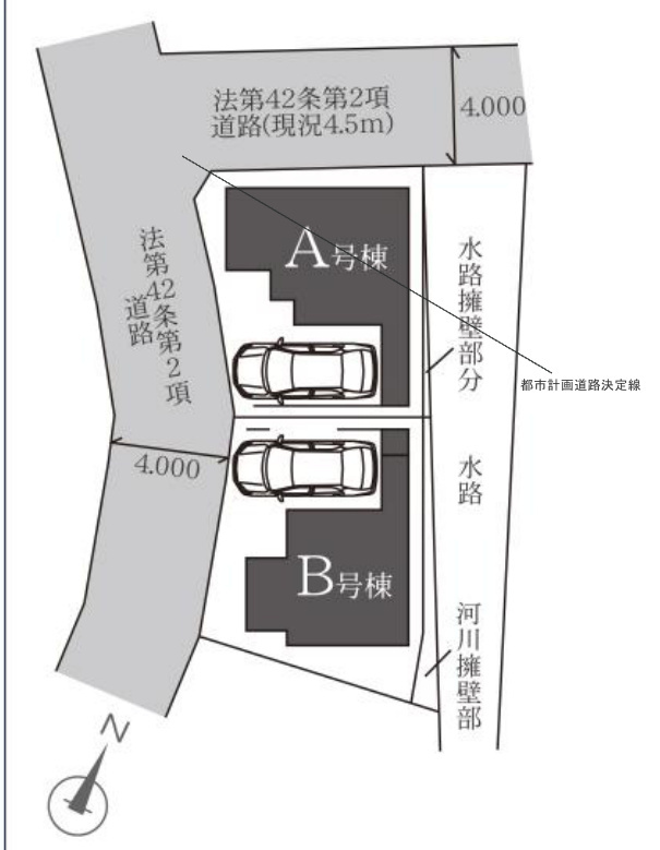泉区中田南5丁目 新築戸建 4380万円の区画図