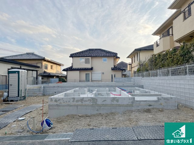 神戸市西区樫野台　新築一戸建ての外観|現在の進捗状況です！順調に作業進行中、完成が待ち遠しいです！詳細の間取り等、お気軽にお問い合わせください！